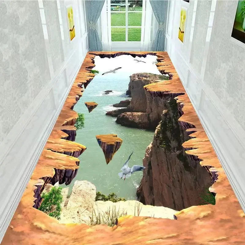 3D Nature Scene Corridor Rug