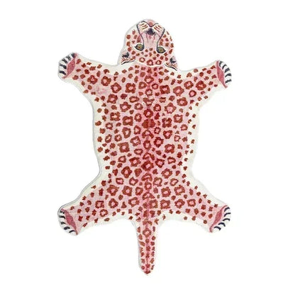 VIKAMA Cartoon Leopard Plush Soft Area Rug