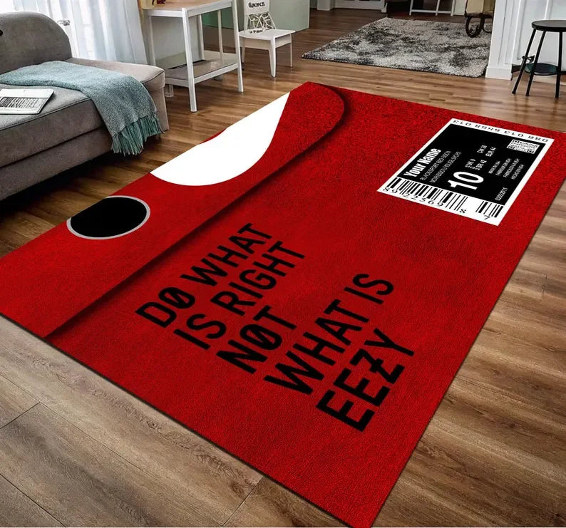 Sneaker Culture Urban Typography Rug