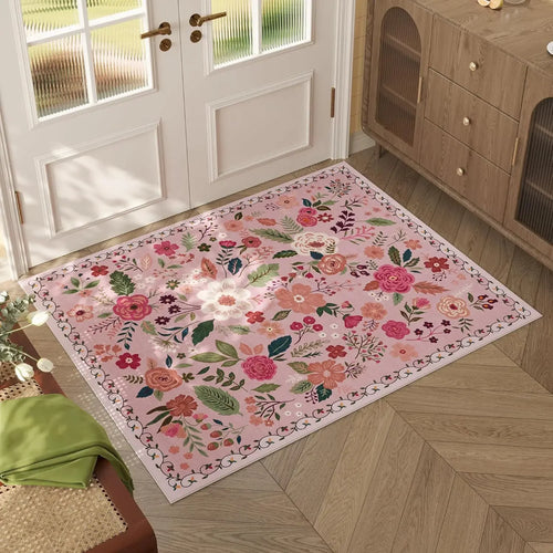 American Floral Crystal Velvet Floor Mat