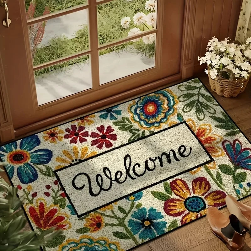 Floral Non-Slip Indoor Outdoor Doormat