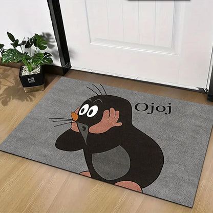 VIKAMA Cartoon Floor Mat Gray Rug Non-Slip Kitchen Doormat Welcome Carpet Bedroom Living Room Home Decor
