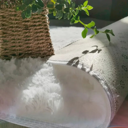 VIKAMA Soft Fluffy Long Pile Machine Washable Area Rug