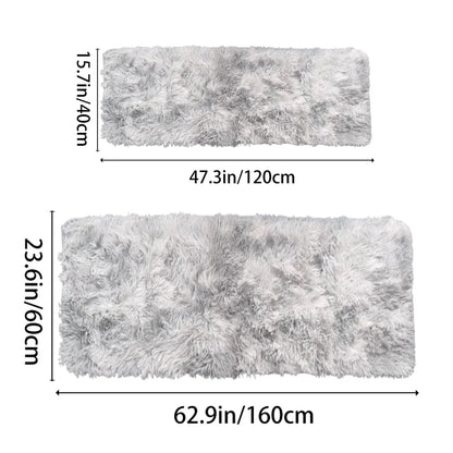 Soft Fluffy Tie-Dyed Shaggy Area Rug Non-Slip Bedroom Living Room Bedside Carpet