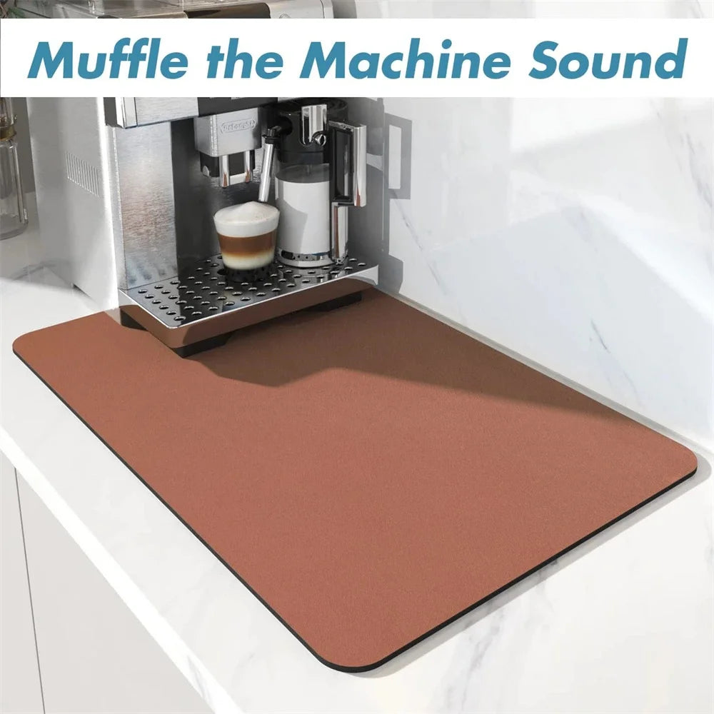 Marble Print Absorbent Kitchen Drying Mat