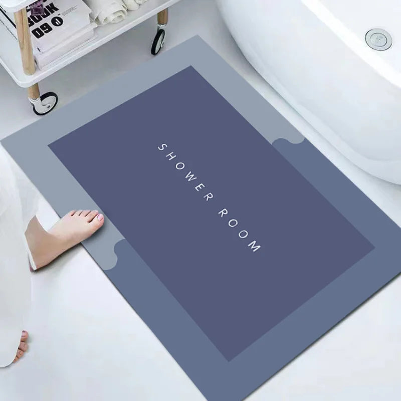 Super absorbent non-slip bathroom floor mat