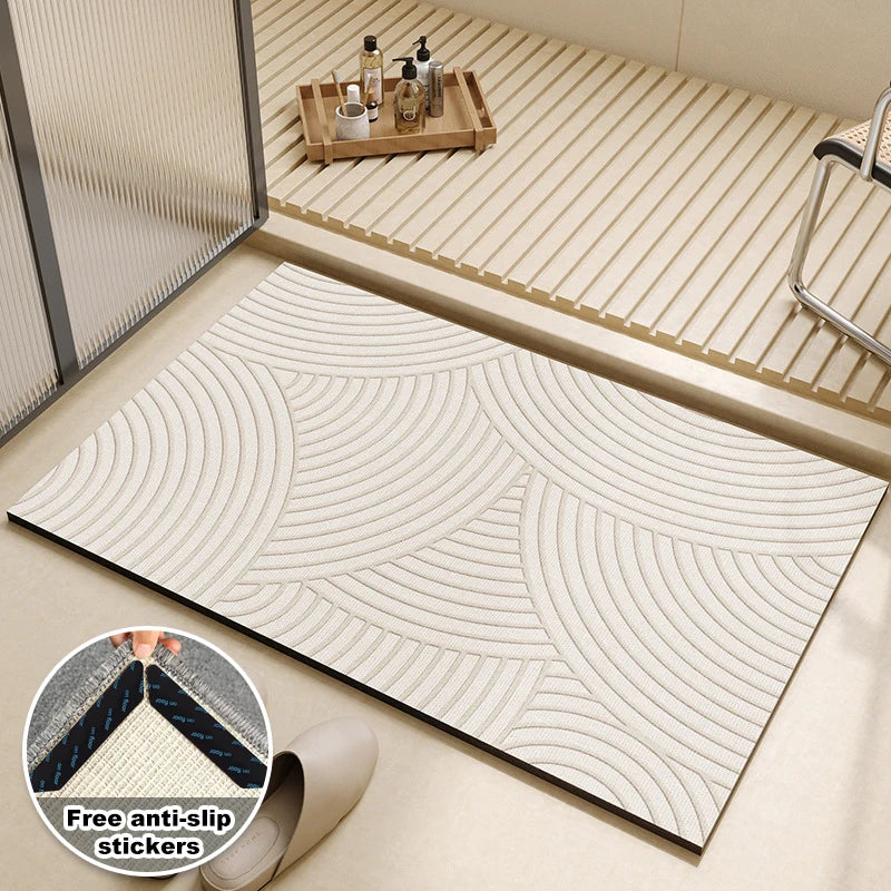 Super Absorbent Kitchen Rug Non-Slip Soft Washable Floor Mat Bathroom Entrance Carpet