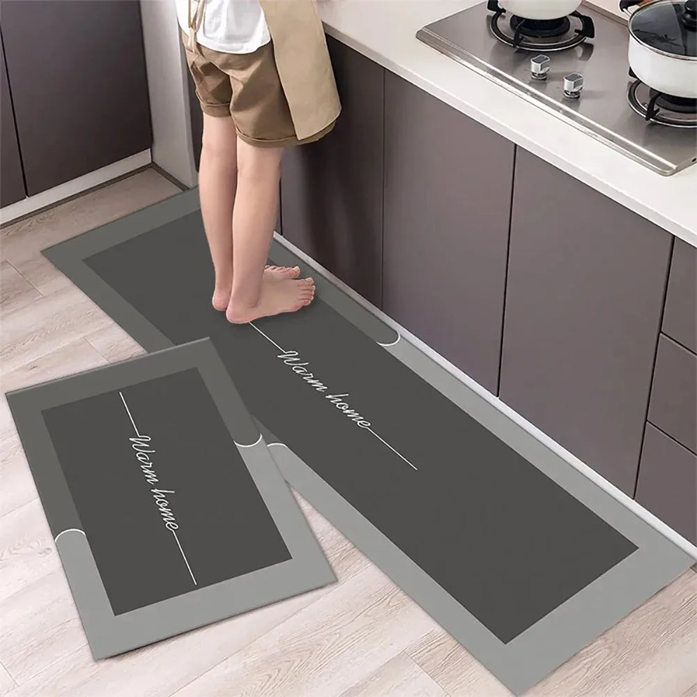 VIKAMA Modern Minimalist Personalized Bathroom Kitchen Doorway Durable Soft Carpet Non-slip Dirty Resistant Home Decoration