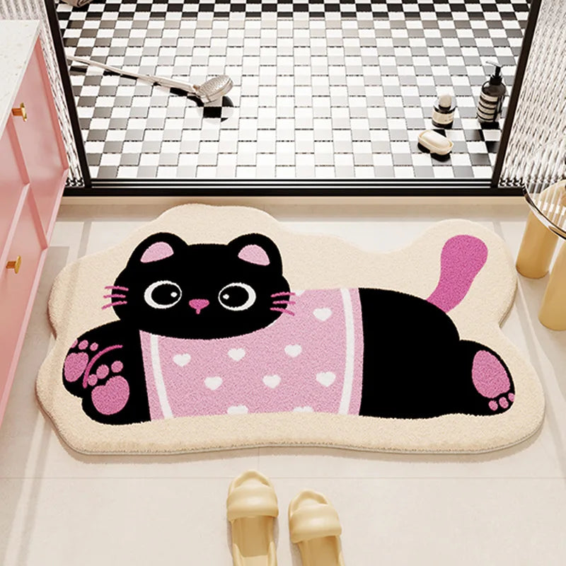 Imitation Cashmere Floor Mat Absorbent Non-Slip Dirt-Resistant Easy-Clean Door Mat