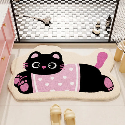 Imitation Cashmere Floor Mat Absorbent Non-Slip Dirt-Resistant Easy-Clean Door Mat