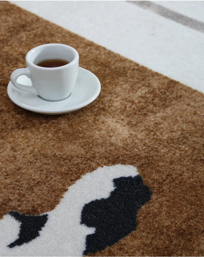 Light Luxury Leopard Print Plush Area Rug