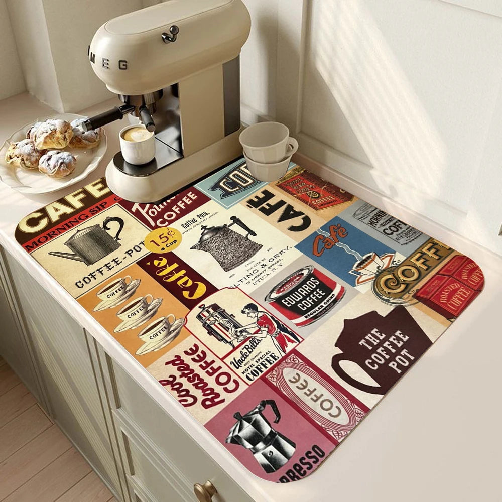 Rubber Coffee Bar Drying Mat