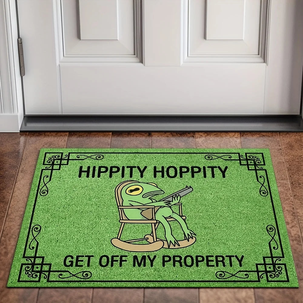 VIKAMA Leisure Frog Carpet Green Welcome Mat Lightweight Non-Slip Doormat Bedroom Living Room Outdoor Floor Rug Home Decor