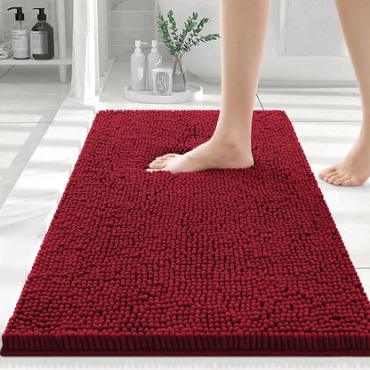 Olanly Chenille Non-Slip Absorbent Bath Mat