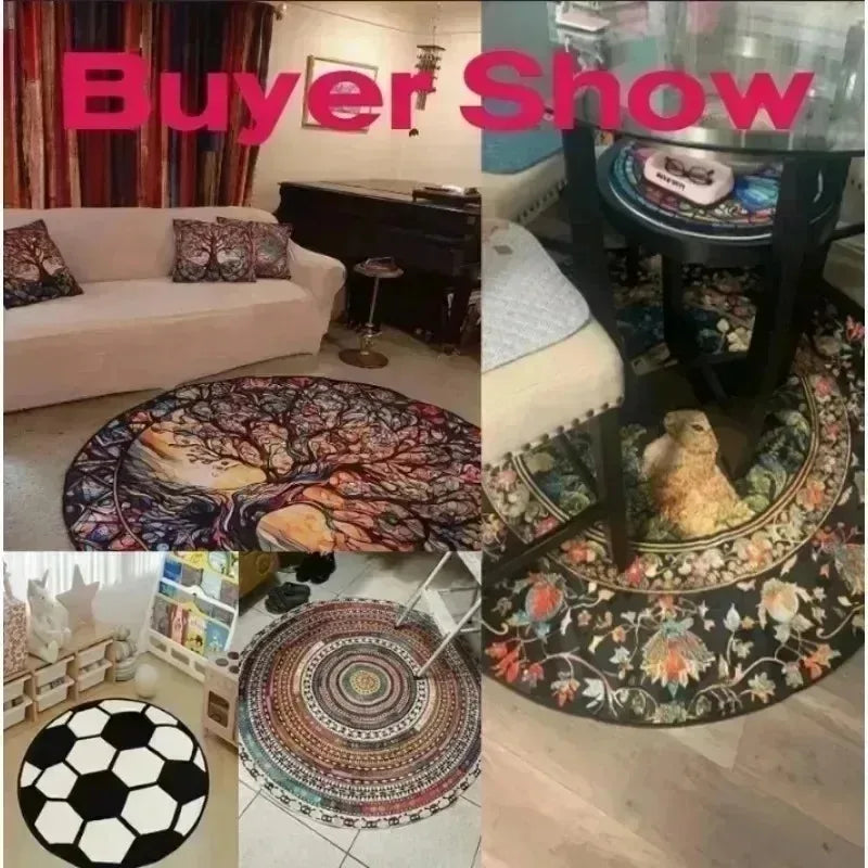 3D black white vortex illusion rug
