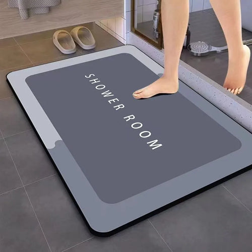 Diatomite Bath Mat Anti-Slip Super Absorbent Quick-Dry Floor Rug Shower Toilet Doormat