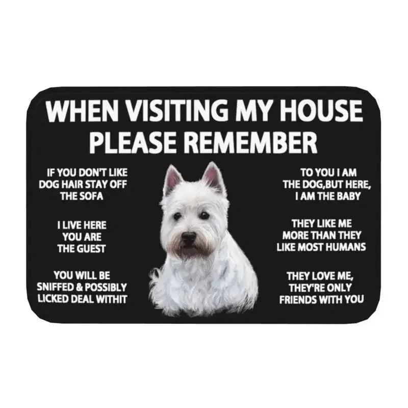 Staffordshire Bull Terrier Non-Slip Doormat Kitchen Bathroom Bedroom Balcony Entrance Floor Rug Home Decor