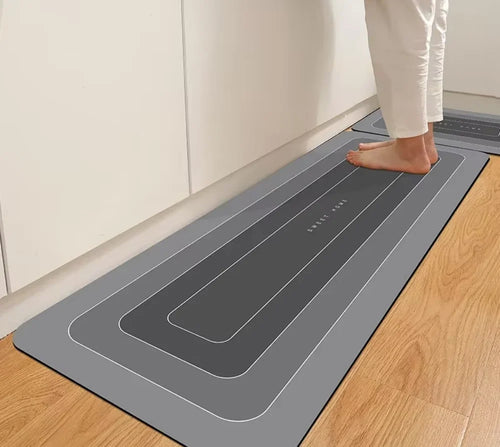 VIKAMA Kitchen Non-Slip Oil-Absorbent Waterproof Floor Mat Door Carpet Home Decor