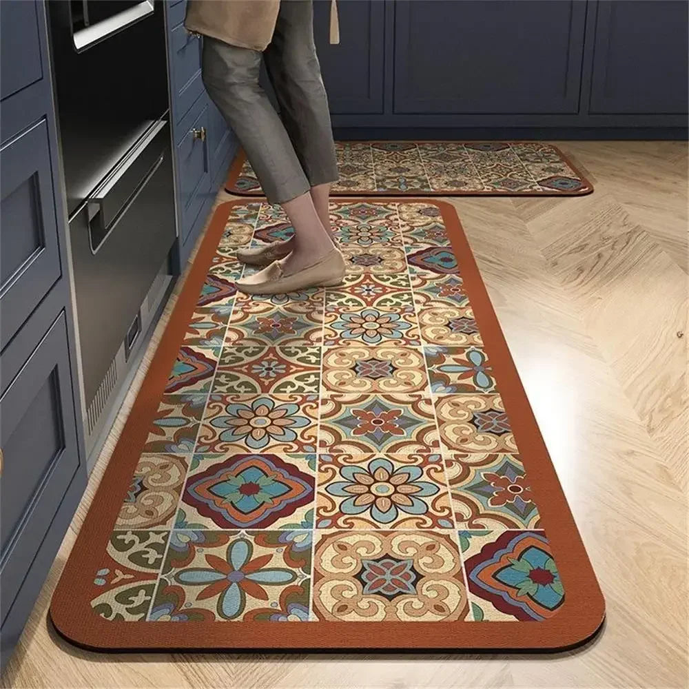 VIKAMA Anti-Slip Kitchen & Entrance Floor Mat Set