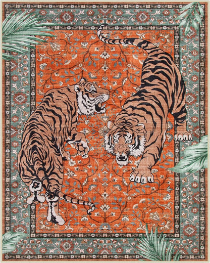 VIKAMA Jungle Tiger Living Room Area Rug