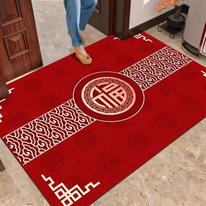 Chinese New Year Carpet Auspicious Words Entrance Floor Mat New Year Decor Home Gift Rug