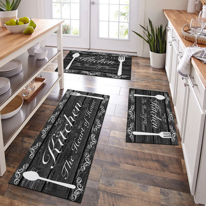 VIKAMA Washable Kitchen Mat Absorbent Sponge Carpet Non-Slip Waterproof Door Rug Bathroom Home Decor