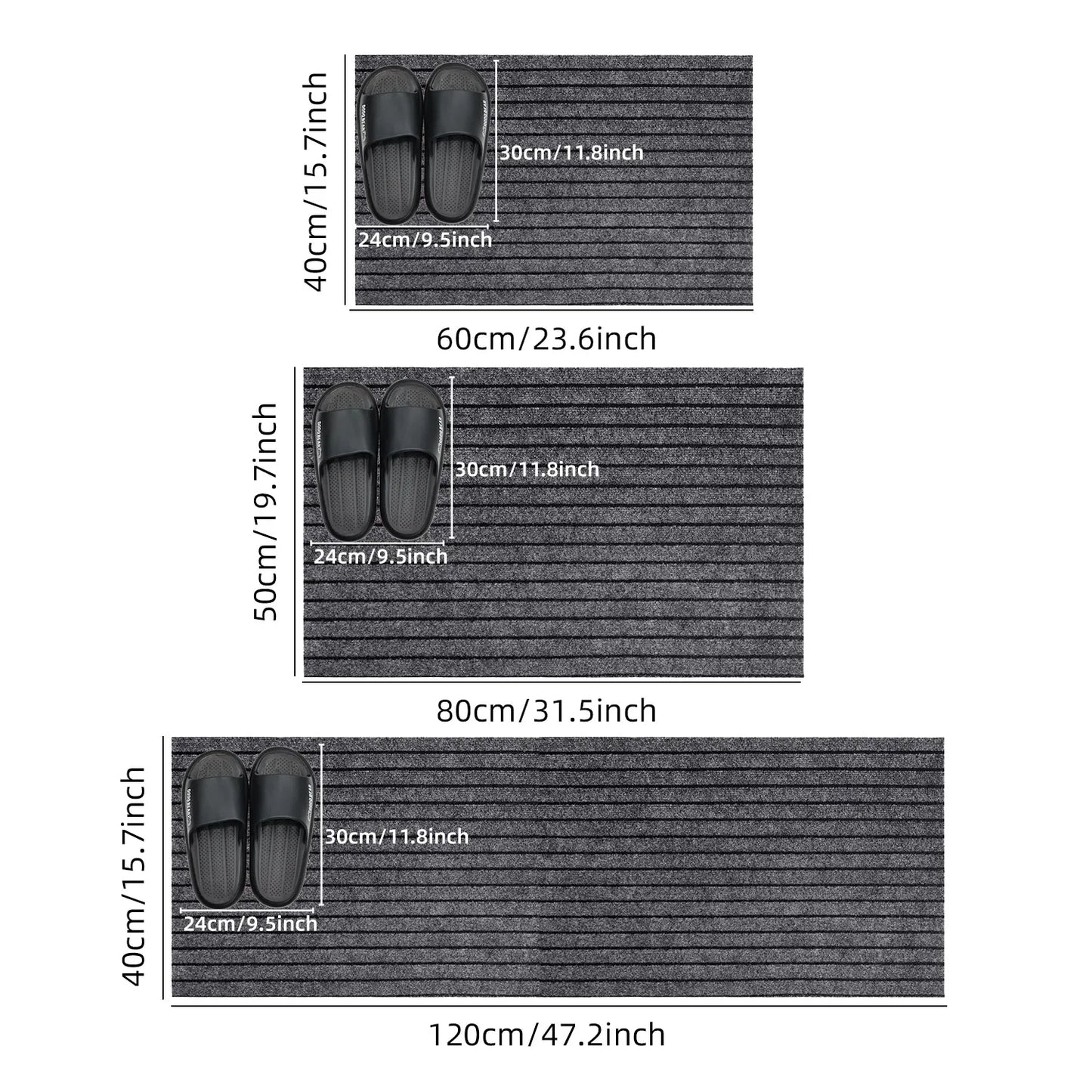 Modern Minimalist Square Floor Mat Durable Non-Slip Rubber Backing Stain & Fade Resistant Machine Washable Indoor Outdoor Rug
