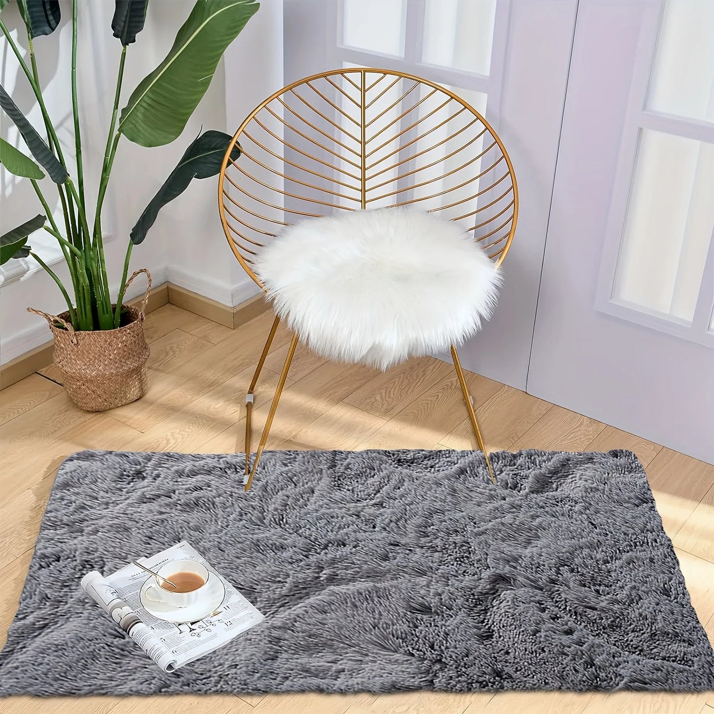 VIKAMA Silk Wool Carpet Bedroom Living Room Carpet Ins Style Scandinavian Home Floor Mats Home Decoration