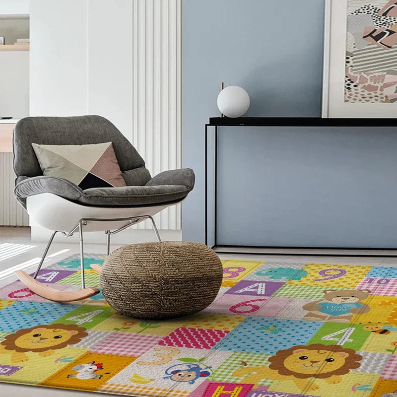 Foldable double-sided kids play mat