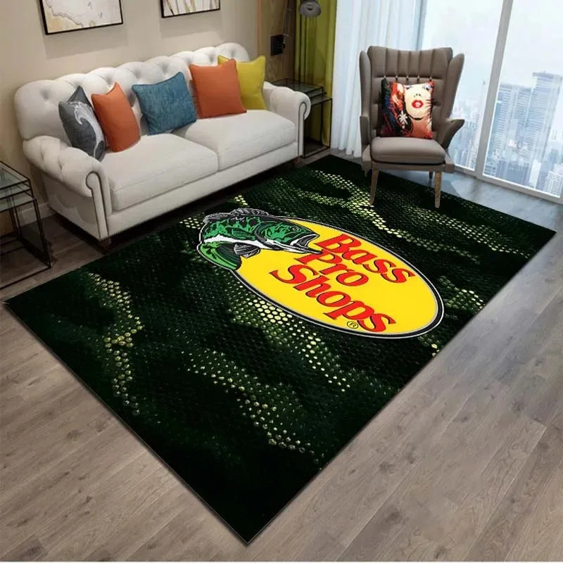 Fishing Pattern Non-Slip Soft Area Rug