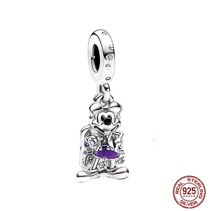 Disney S925 Sterling Silver Charm Beads For Women Bracelet