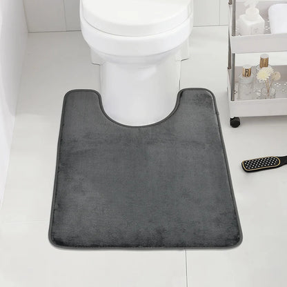 U-SHAPE Bathroom Floor Mat Toilet Mat Anti-slip Bathroom Mat Absorbent Bath Mat Home Decoration