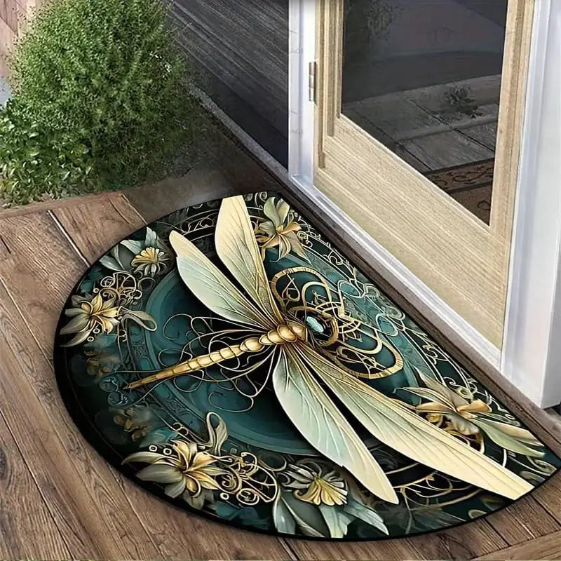 VIKAMA Retro Pattern Welcome Door Mat Non-Slip Indoor Outdoor Carpet