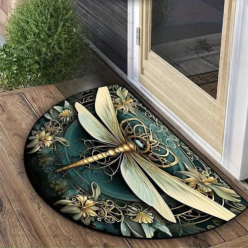 VIKAMA Retro Pattern Welcome Door Mat Non-Slip Indoor Outdoor Carpet