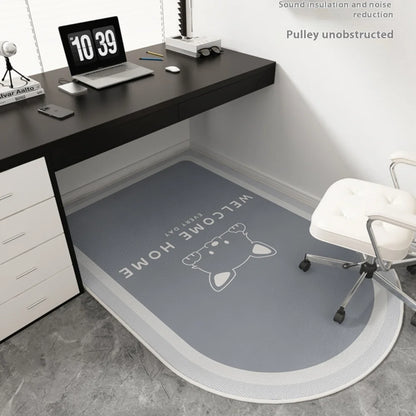 VIKAMA Geometric Computer Chair Floor Mat Non-Slip Office Bedroom Desk Protection Carpet