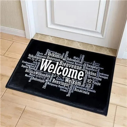 VIKAMA Funny Wine Quote Multilingual Non-Slip Welcome Doormat