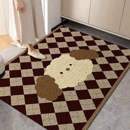 Wire Loop Entrance Door Mat Dust Removal Non-Slip Adjustable Floor Carpet