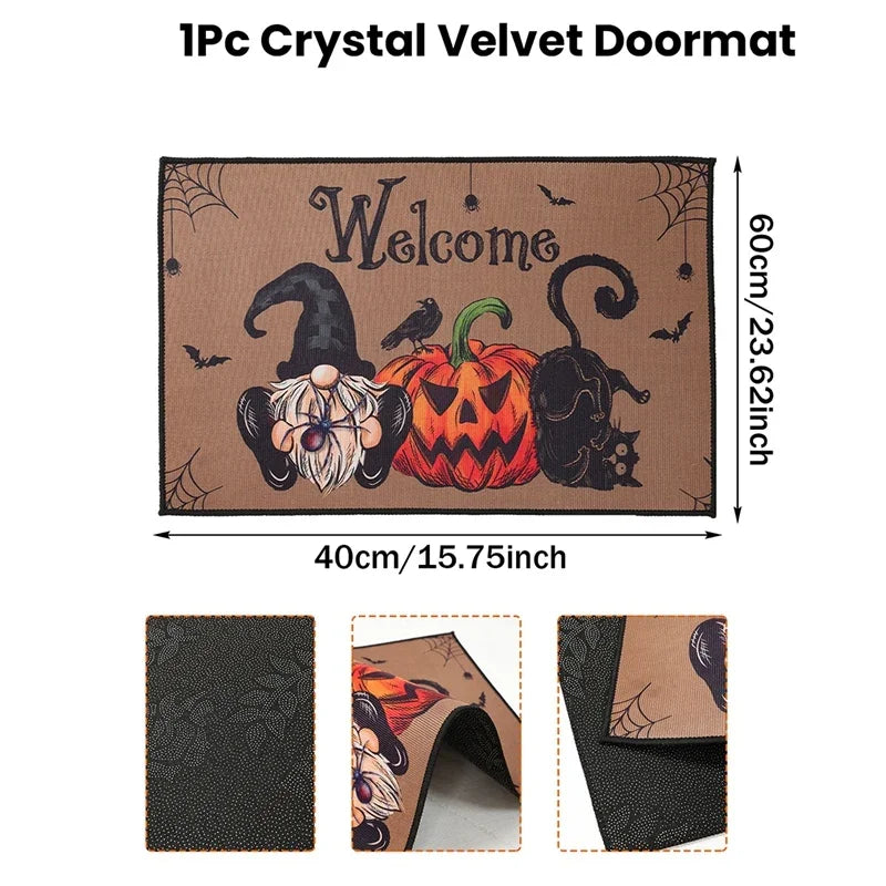 VIKAMA Halloween Durable Easy-Clean Welcome Doormat