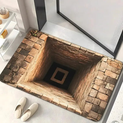 VIKAMA 3D Optical Illusion Non-Slip Doormat