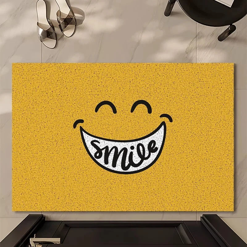Hello Series Silk Ring Entrance Door Mat Dirt-Resistant Entry Carpet