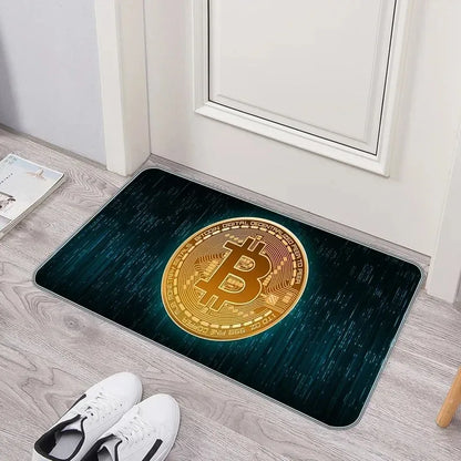 VIKAMA Bitcoin Crypto Currency Non-Slip Doormat