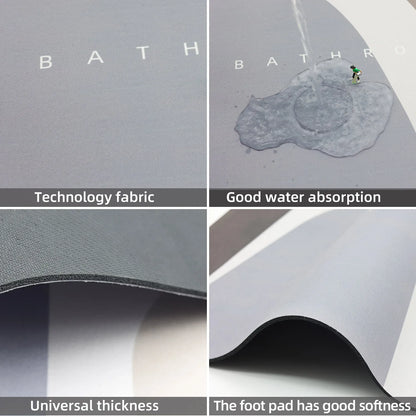 Luxury Bathroom Mat Super Absorbent Quick-Dry Non-Slip Shower Bath Rug Toilet Floor Doormat Carpet Machine Washable Home Decor