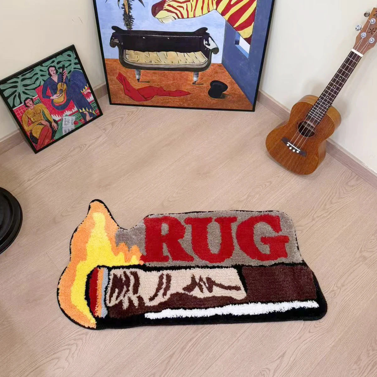 Cigar Shaped Tufted Non-Slip Rug
