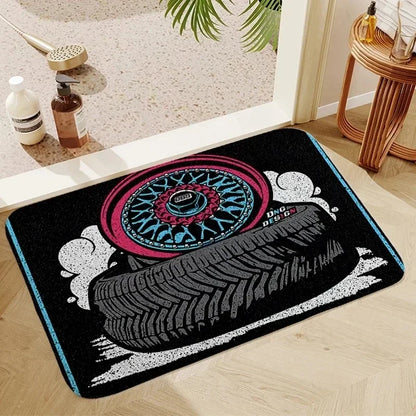 BBS Racing Car Design Anti-Slip Doormat