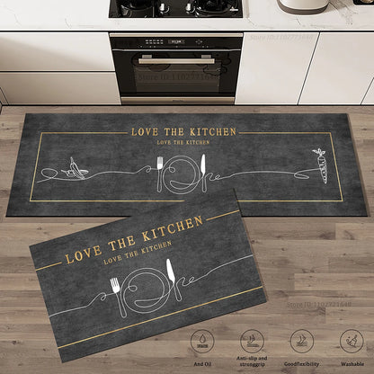 Kitchen Rug Absorbent Non-Slip Washable Long Large Carpet Bathroom Entrance Bedroom Anti-Fatigue Waterproof Doormat Home Decor