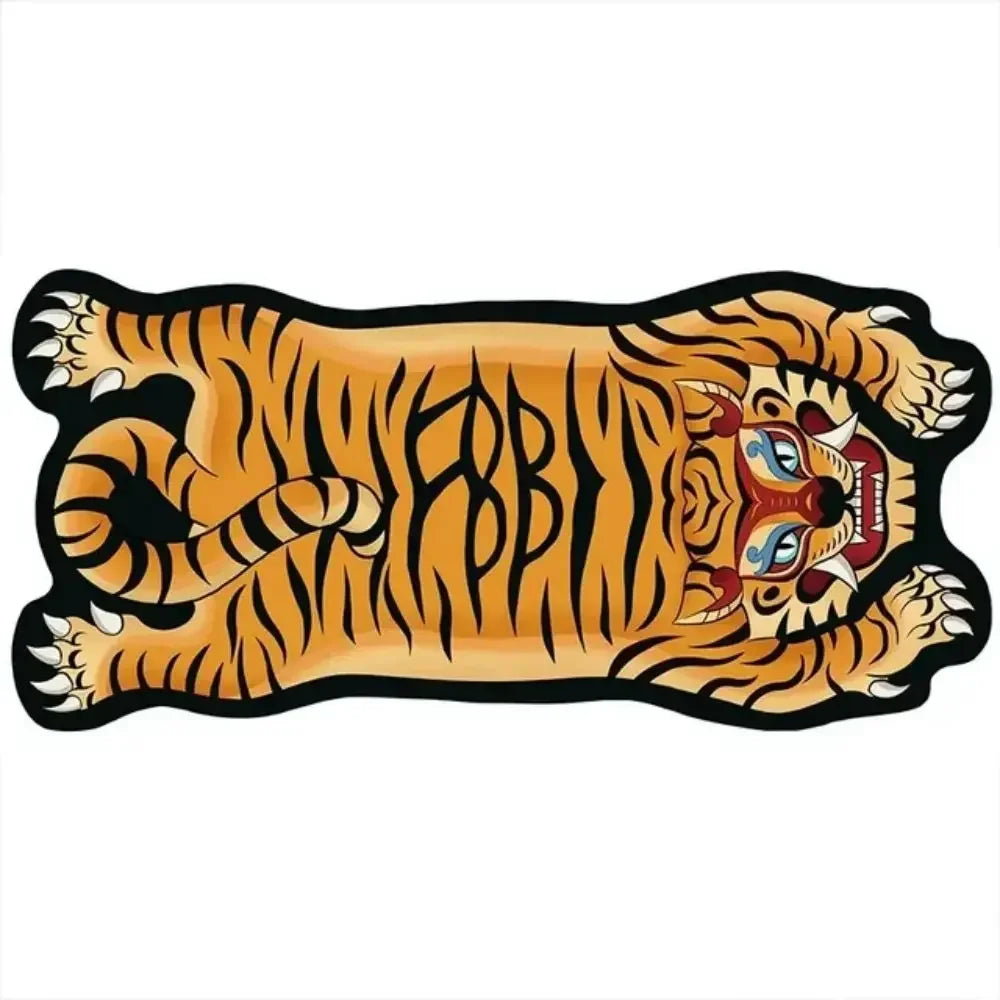 VIKAMA Tiger-Shaped Non-Slip Area Rug