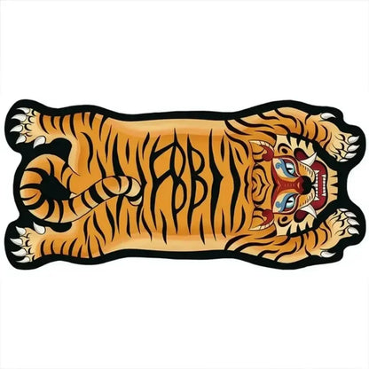 VIKAMA Tiger-Shaped Non-Slip Area Rug