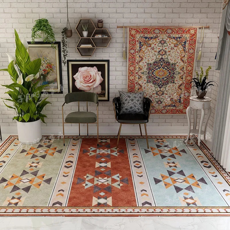 American Retro Minimalist Washable Non-Slip Area Rug