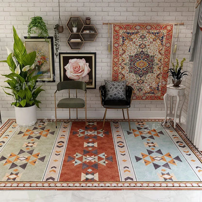 American Retro Minimalist Washable Non-Slip Area Rug