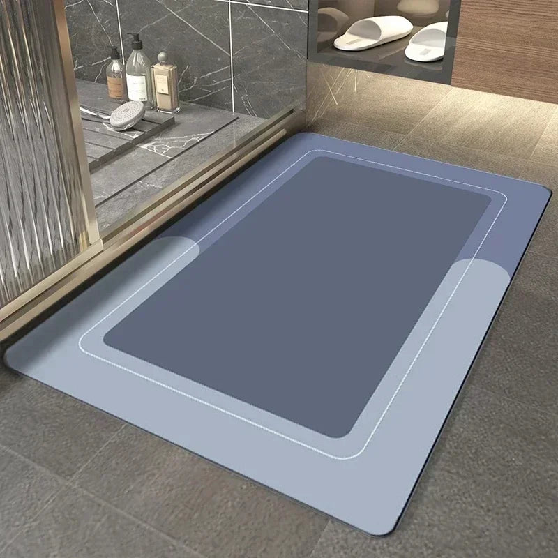 VIKAMA Splash & Seek Floor Mat Diatomaceous Earth Bath Rug Non-Slip Shower Mat for Quick Dry Safety